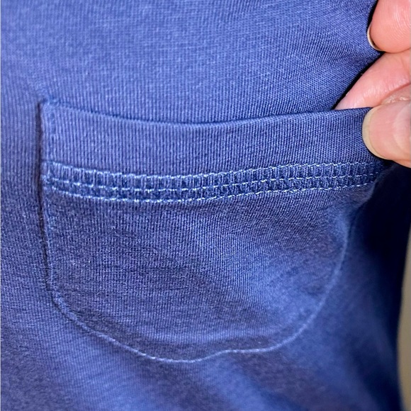 LILLY PULITZER Palmetto Pima Cotton V Neck T Shirt Dress in True Navy NWT Sz XS - Picture 5 of 14